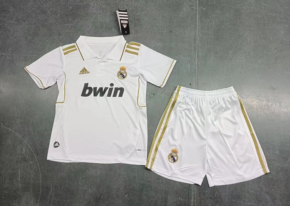 2011/12 Real Madrid Home Retro Kids Kit Jersey+Shorts