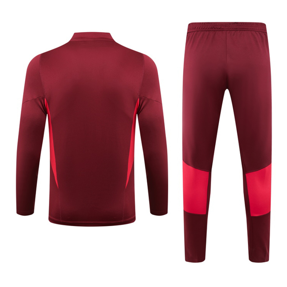 Manchester United Zipper Sweatshirt Kit(Top+Pants) Red 2023/24