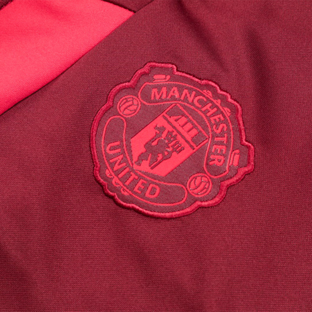 Manchester United Zipper Sweatshirt Kit(Top+Pants) Red 2023/24