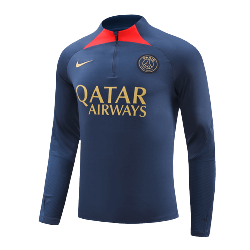Kids PSG Zipper Sweatshirt Kit(Top+Pants) Navy 2023/24