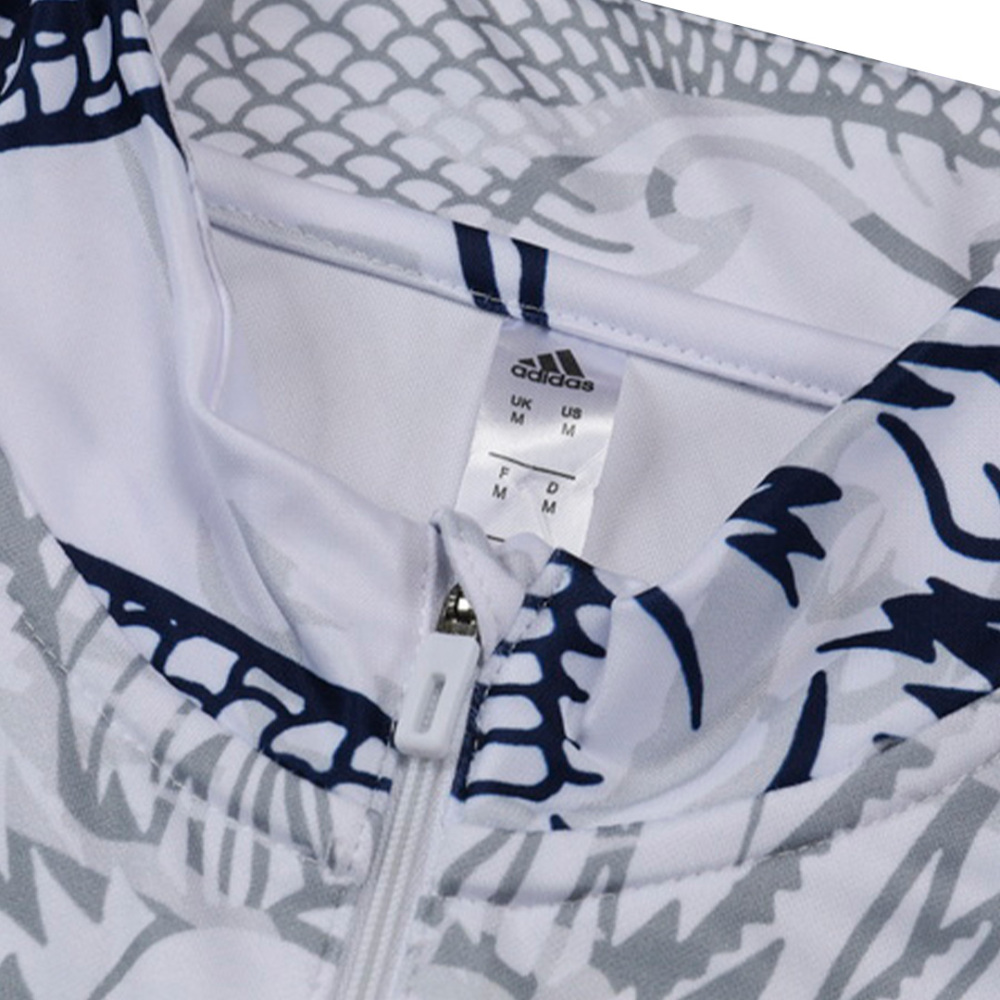 Real Madrid Zipper Sweatshirt Kit(Top+Pants) White 2023/24