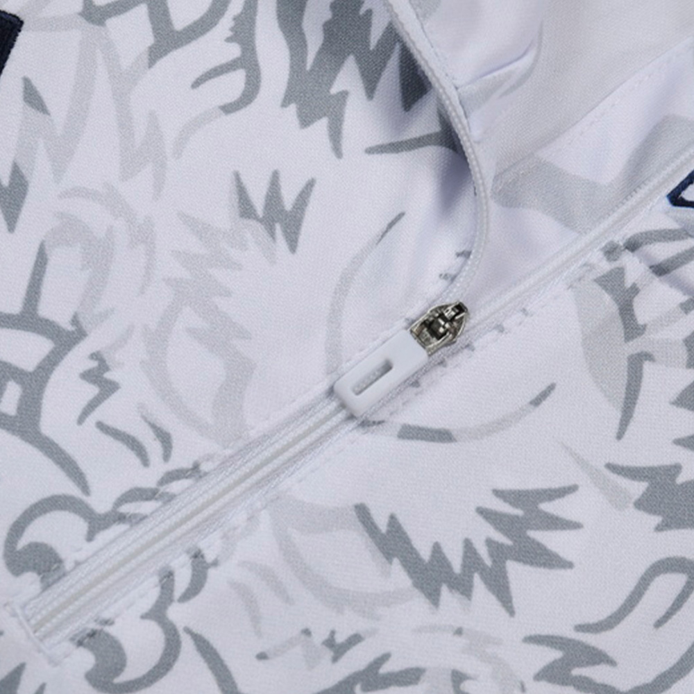 Real Madrid Zipper Sweatshirt Kit(Top+Pants) White 2023/24
