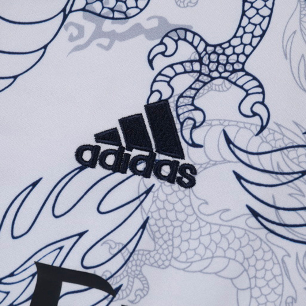 Real Madrid Zipper Sweatshirt Kit(Top+Pants) White 2023/24