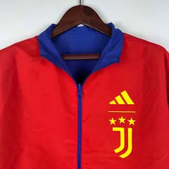 2023-2024 Juventus Reversible Windbreaker（Blue-red）Soccer Jersey 1:1 Thai Quality
