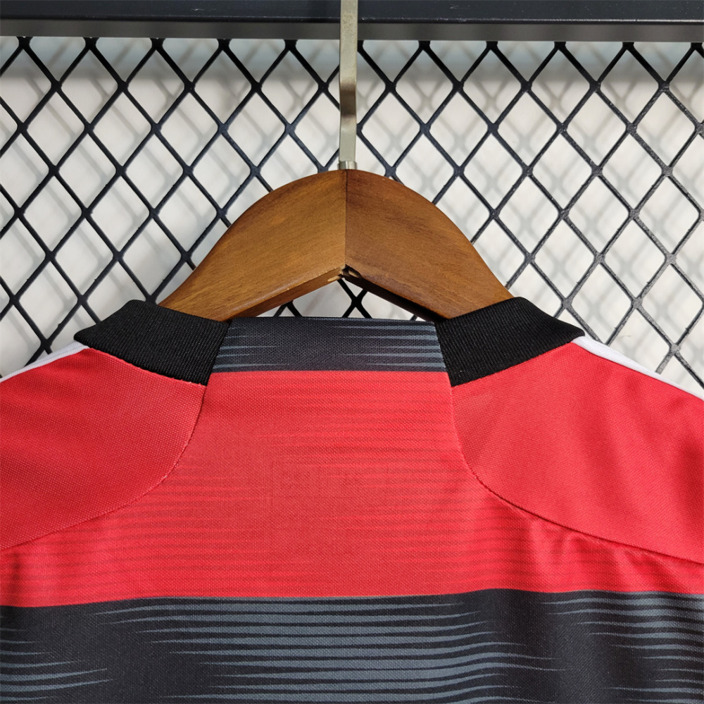 23-24 CR Flamengo Home Jersey Kids Kit Jersey+Shorts