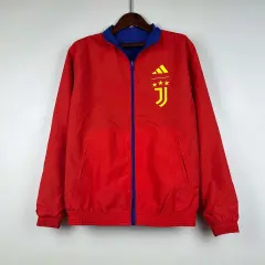 2023-2024 Juventus Reversible Windbreaker（Blue-red）Soccer Jersey 1:1 Thai Quality
