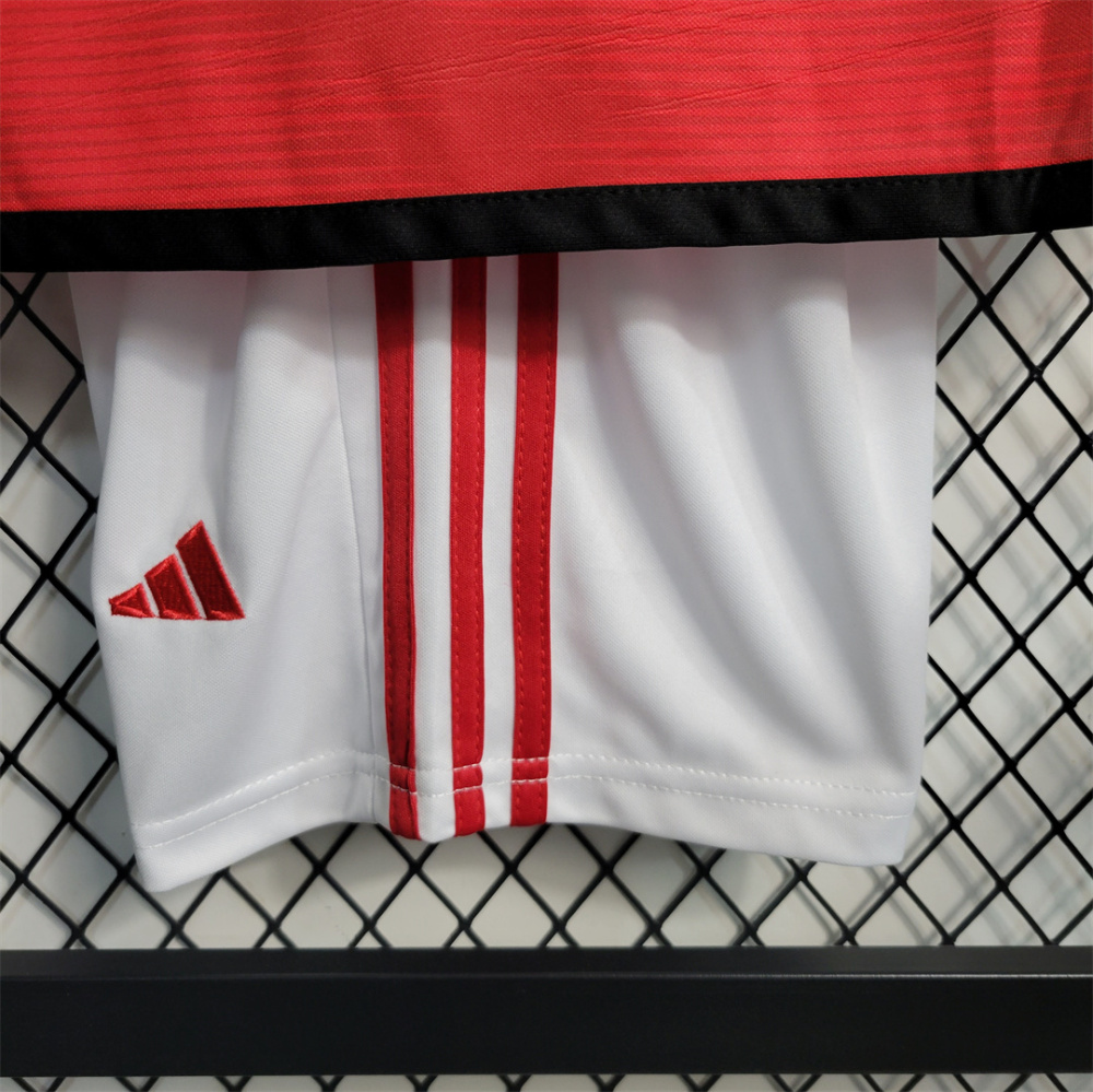 23-24 CR Flamengo Home Jersey Kids Kit Jersey+Shorts