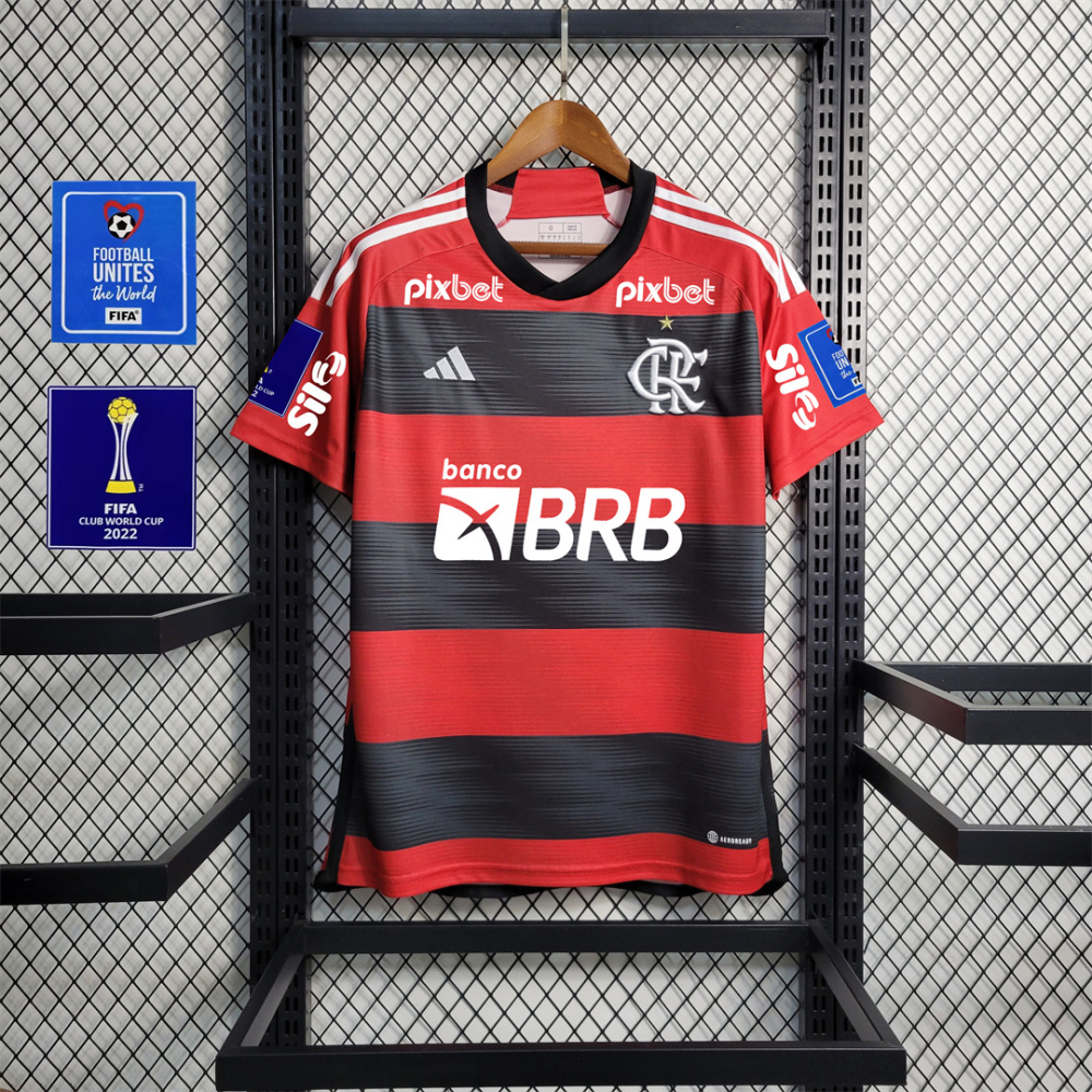 23-24 CR Flamengo Home Jersey Fan Edition