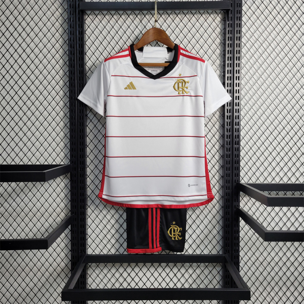 23-24 CR Flamengo Away Kids Kit Jersey+Shorts