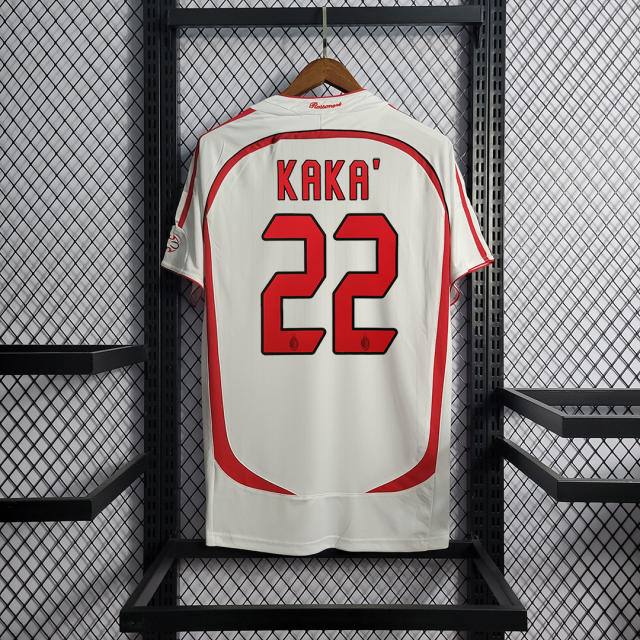 AC Milan Kaká#22 UCL Final Retro Jersey Away 2006/07
