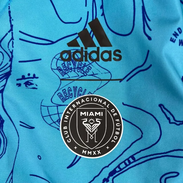 2023/2024 Inter Miami Reversible Windbreaker Blue Soccer Jersey 1:1 Thai Quality