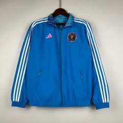 2023/2024 Inter Miami Reversible Windbreaker Blue Soccer Jersey 1:1 Thai Quality