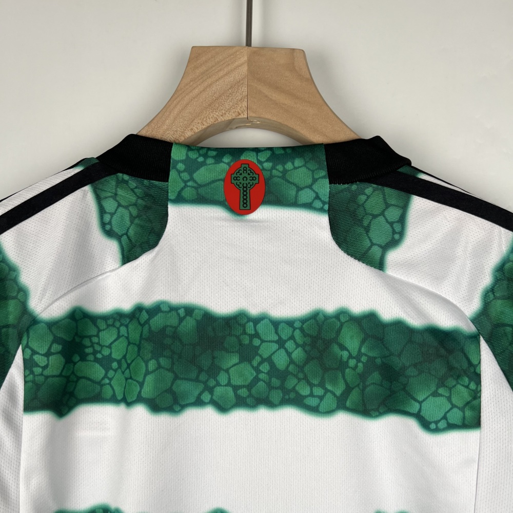23-24 Celtic Home Soccer Jersey Kids Kit Jersey+Short