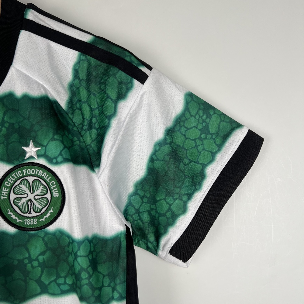 23-24 Celtic Home Soccer Jersey Kids Kit Jersey+Short