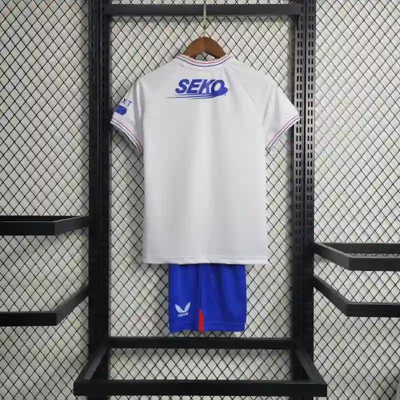 23-24 Glasgow Rangers Away Soccer Kids Kit Jersey+Shorts