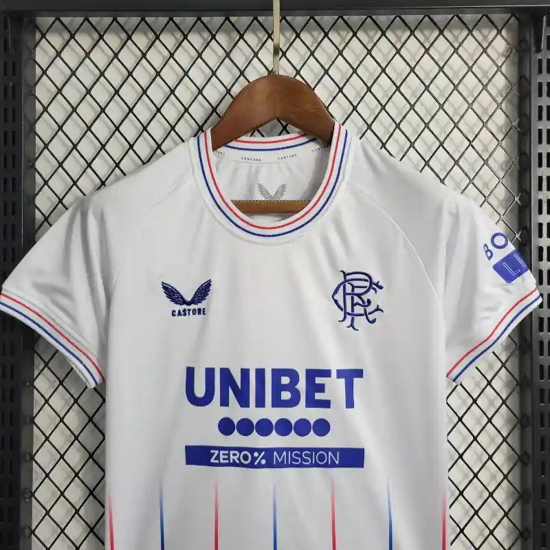 23-24 Glasgow Rangers Away Soccer Kids Kit Jersey+Shorts