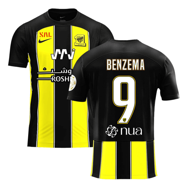 23-24 BENZEMA #9 Al-Ittihad(Jeddah United) Home Jersey Fan Version