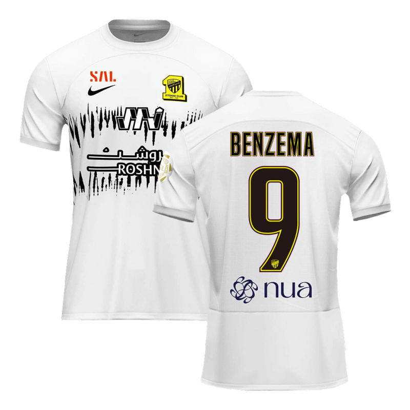 23-24 BENZEMA #9 Al-Ittihad(Jeddah United) Away Jersey Fan Version