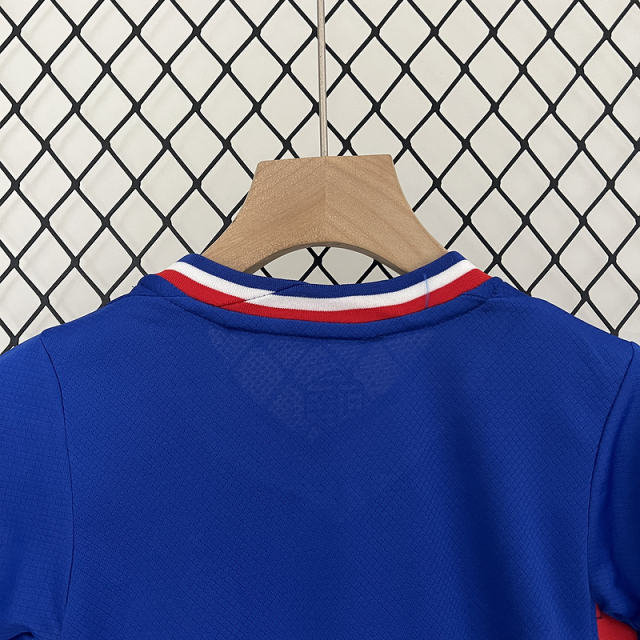 2024 France Euro Cup Home Kids Kit Jersey+Shorts