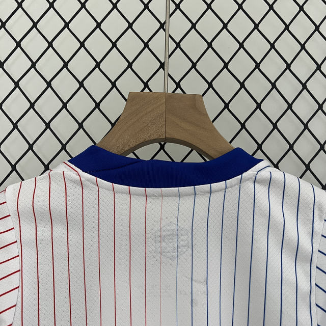 2024 France Euro Cup Away Kids Kit  Jersey+Shorts