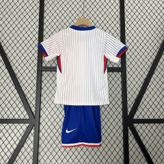 2024 France Euro Cup Away Kids Kit  Jersey+Shorts