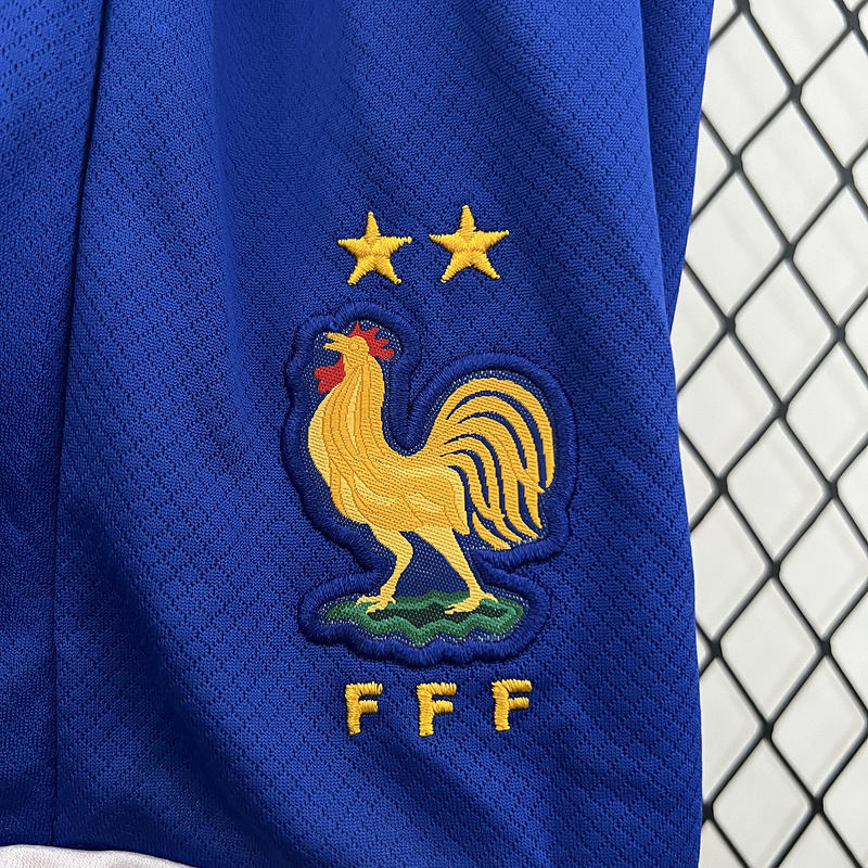 2024 France Euro Cup Away Kids Kit  Jersey+Shorts