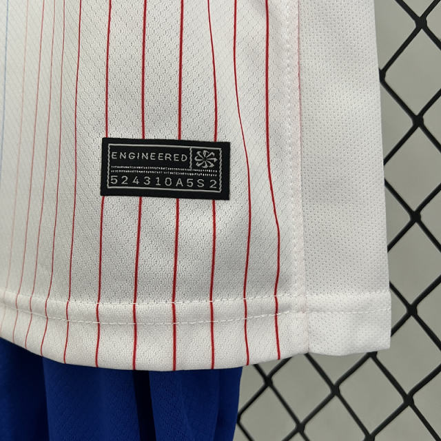 2024 France Euro Cup Away Kids Kit  Jersey+Shorts