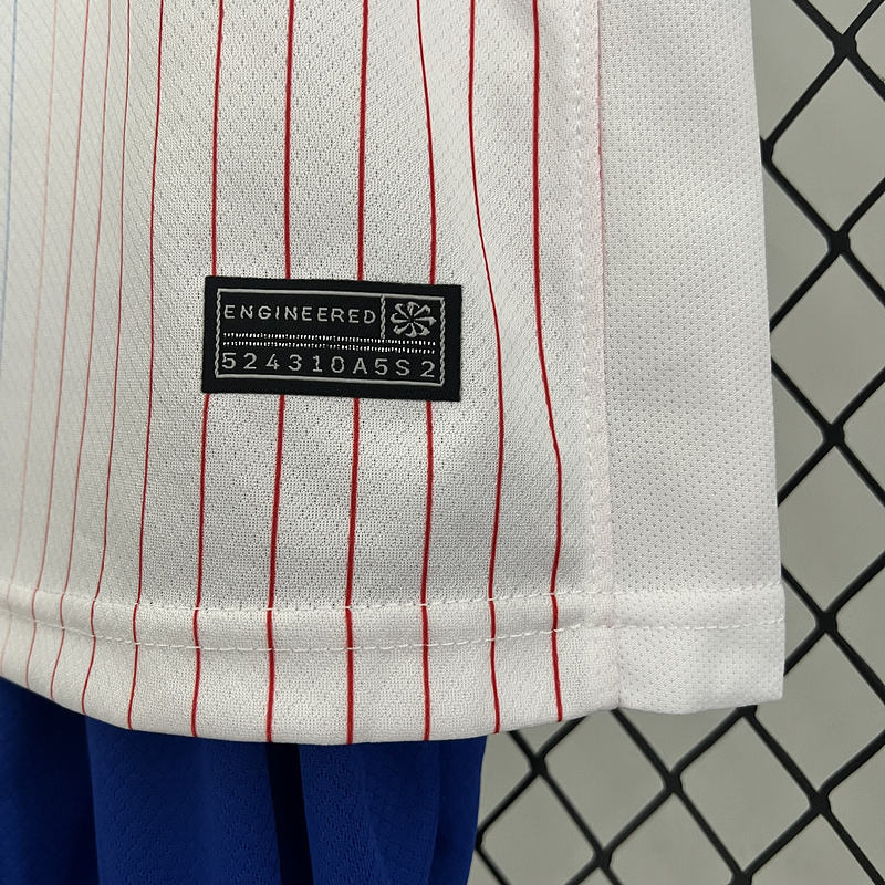 2024 France Euro Cup Away Kids Kit  Jersey+Shorts