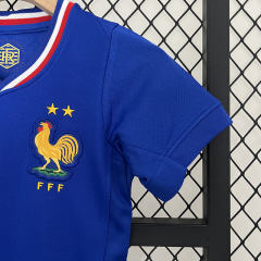 2024 France Euro Cup Home Kids Kit Jersey+Shorts