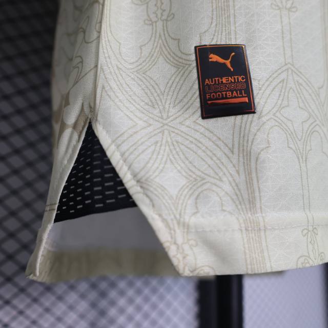 23-24 AC Milan x Pleasures Fourth Away Jersey Beige Shirt Player Version