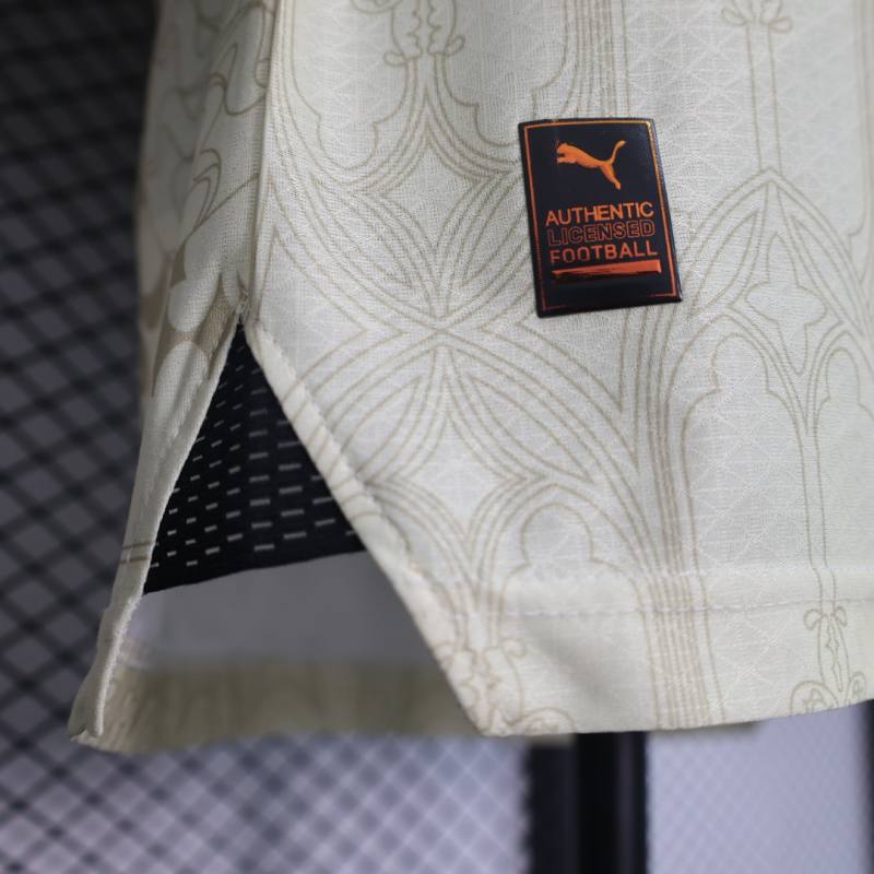 23-24 AC Milan x Pleasures Fourth Away Jersey Beige Shirt Player Version