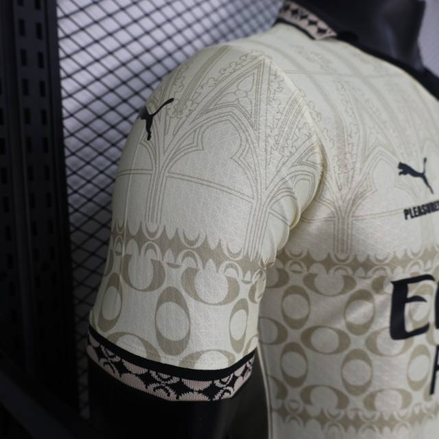 23-24 AC Milan x Pleasures Fourth Away Jersey Beige Shirt Player Version