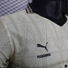 23-24 AC Milan x Pleasures Fourth Away Jersey Beige Shirt Player Version