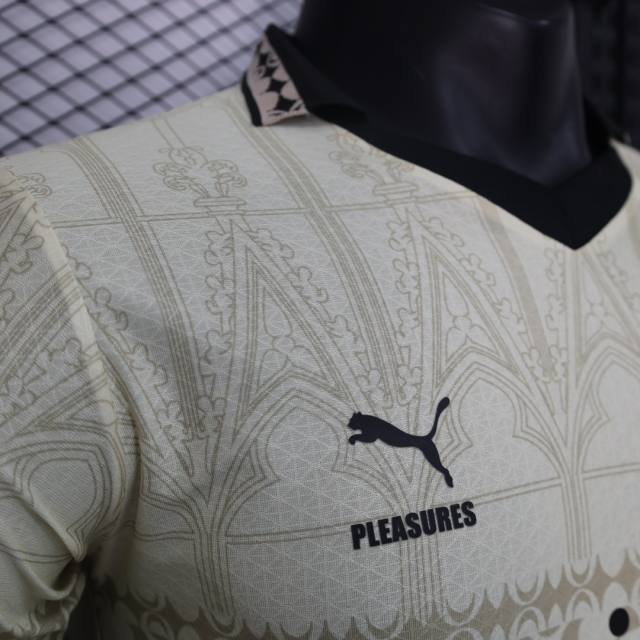 23-24 AC Milan x Pleasures Fourth Away Jersey Beige Shirt Player Version