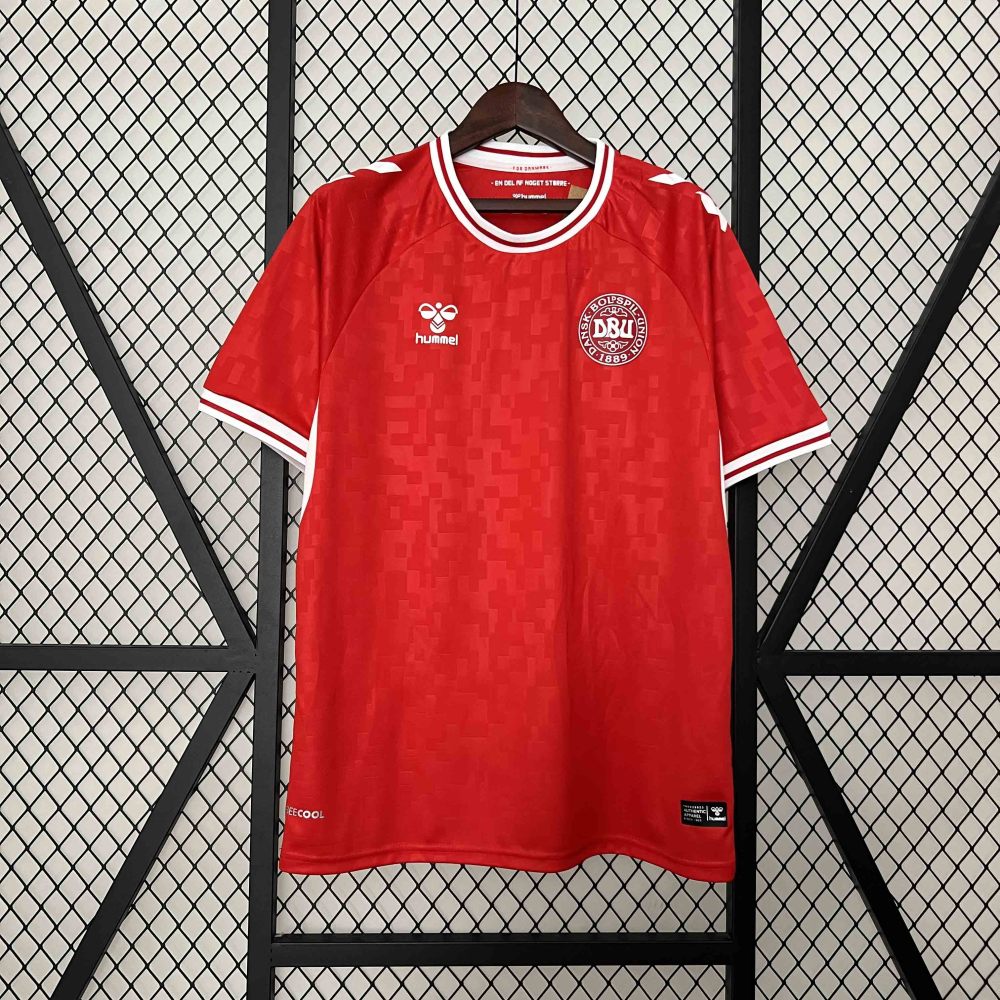 2024 Denmark Euro Cup Home Football Jersey