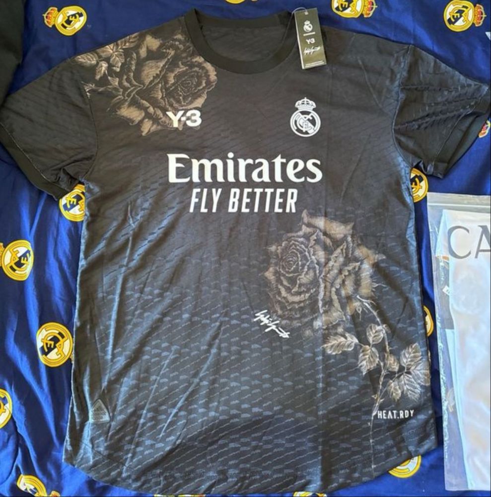 23-24 Real Madrid Y-3 Special Fourth Jersey Black Player Version