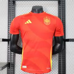 2024 Spain Euro Cup Home Football Jersey Player Version