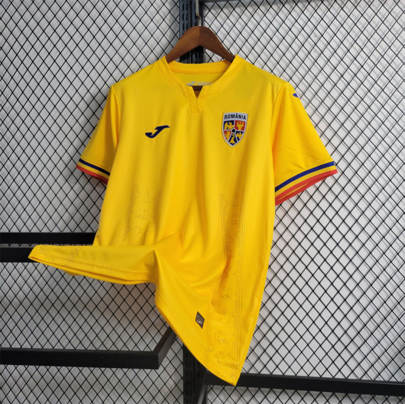 2024 Romania Euro Cup Home Football Jersey