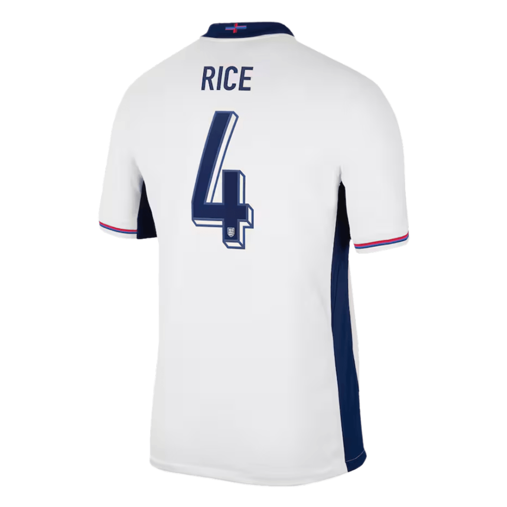 2024 England RICE #4 Euro Cup Home Jersey