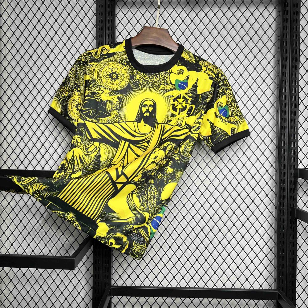 2024 Brazil Christ the Redeemer Special Kit Shirt Football