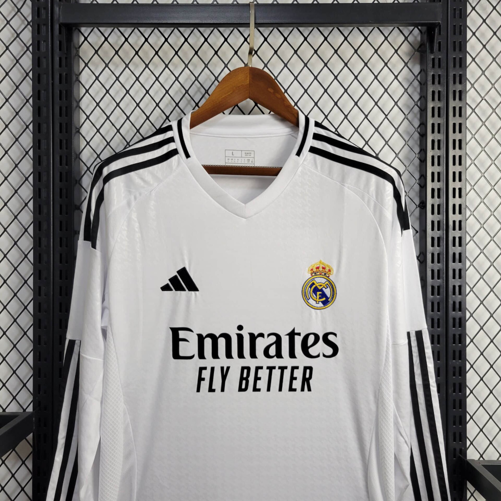 24-25 Real Madrid Home Soccer Jersey Long Sleeve