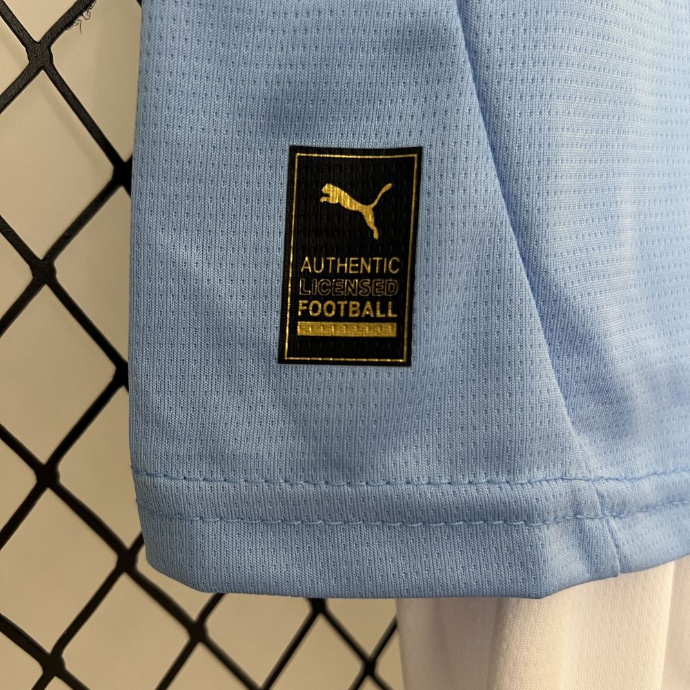 24-25 Manchester City Home Kids Kit  Jersey+Shorts
