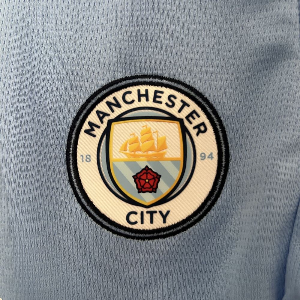 24-25 Manchester City Home Kids Kit  Jersey+Shorts