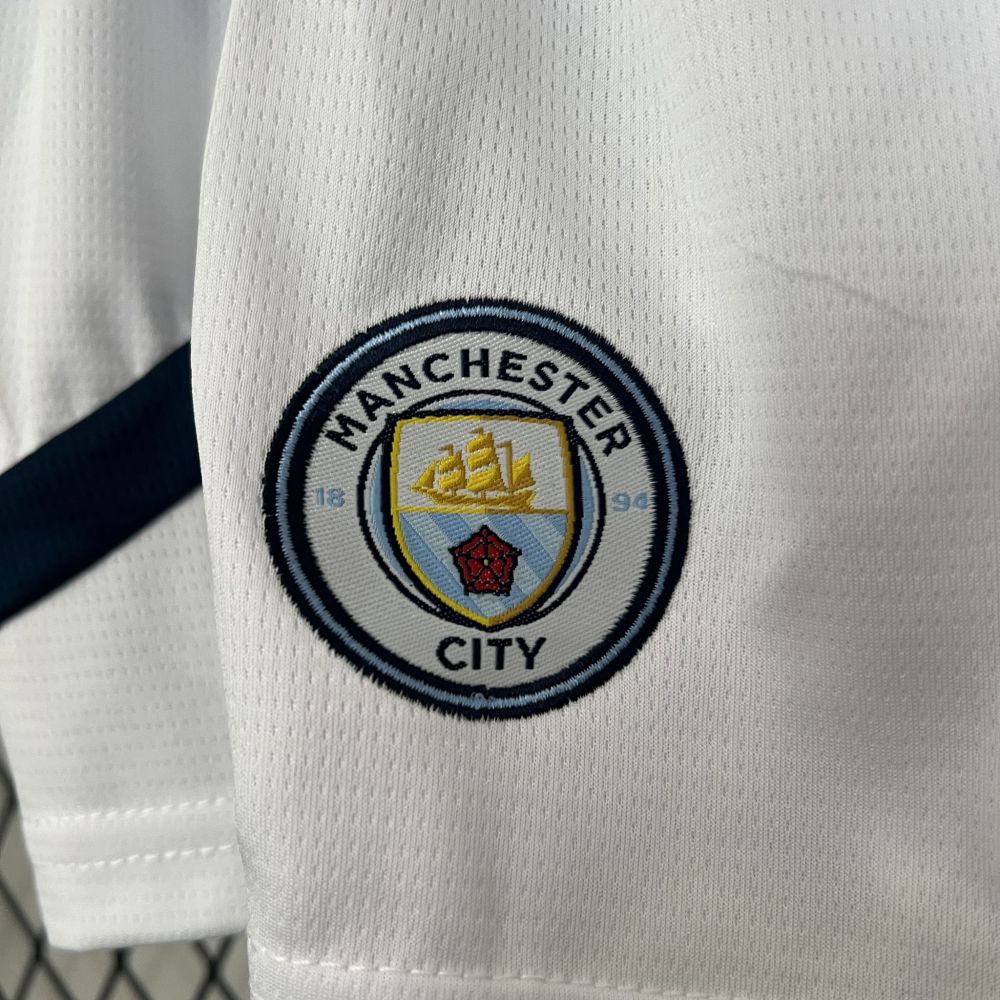 24-25 Manchester City Home Kids Kit  Jersey+Shorts