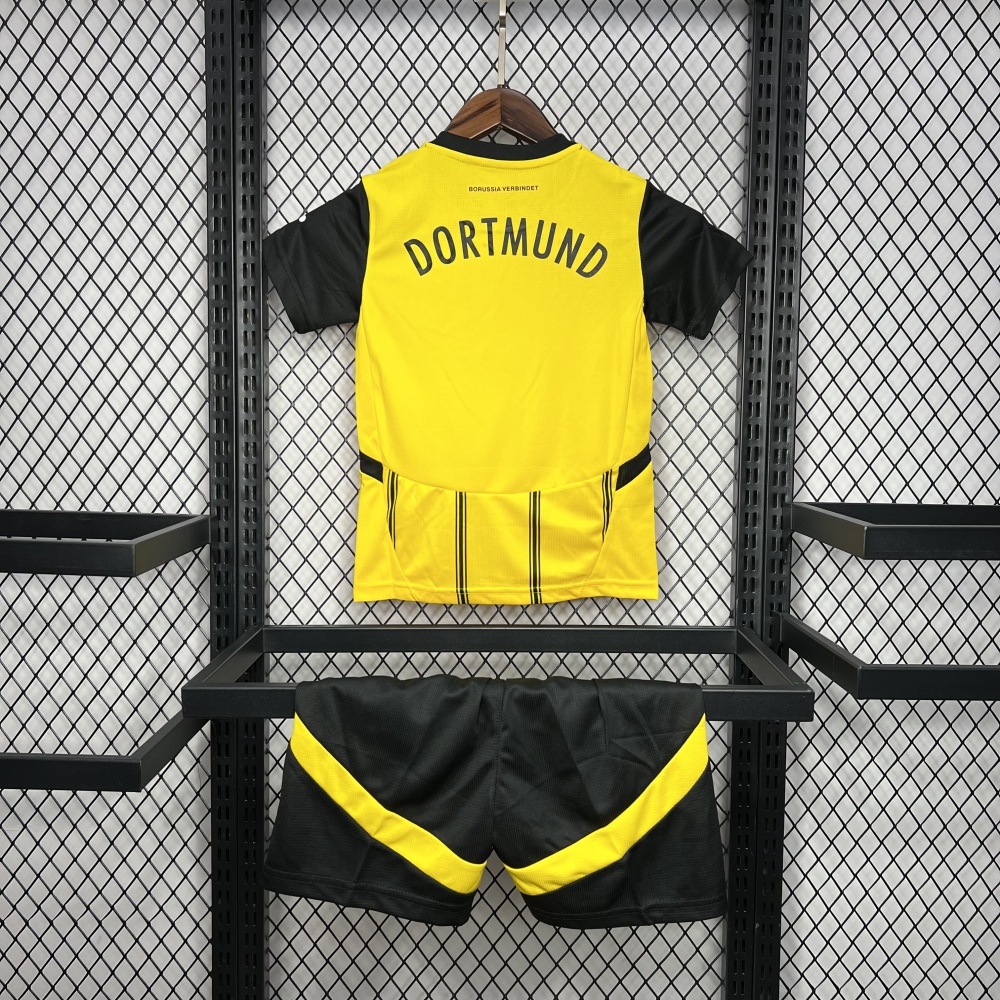 24-25 Borussia Dortmund Home Kids Kit Jersey+Shorts