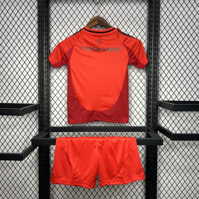 24-25 Bayern Munich Home Soccer Kids Kit Jersey+Shorts
