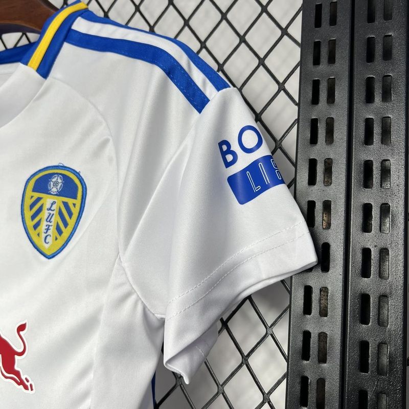 24-25 Leeds United Home Kids Kit Jersey+Shorts