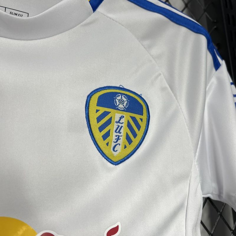 24-25 Leeds United Home Kids Kit Jersey+Shorts