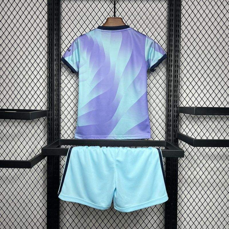 24-25 Arsenal Third Away Soccer Kids Kit Jersey+Shorts
