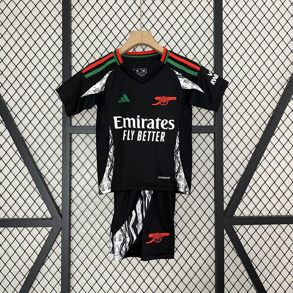 24-25 Arsenal Away Soccer Kids Kit Jersey+Shorts
